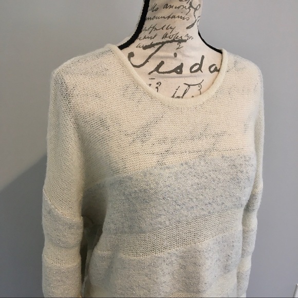 Something Navy Metallic Striped Oversized Sweater Dress - Picture 14 of 16